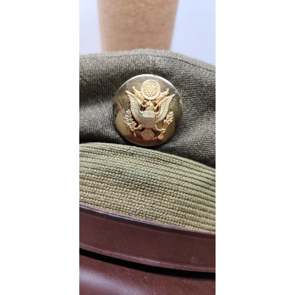 Vintage WW2 era US Army Wool Visor Cap 6 7/8 Very Good Condition